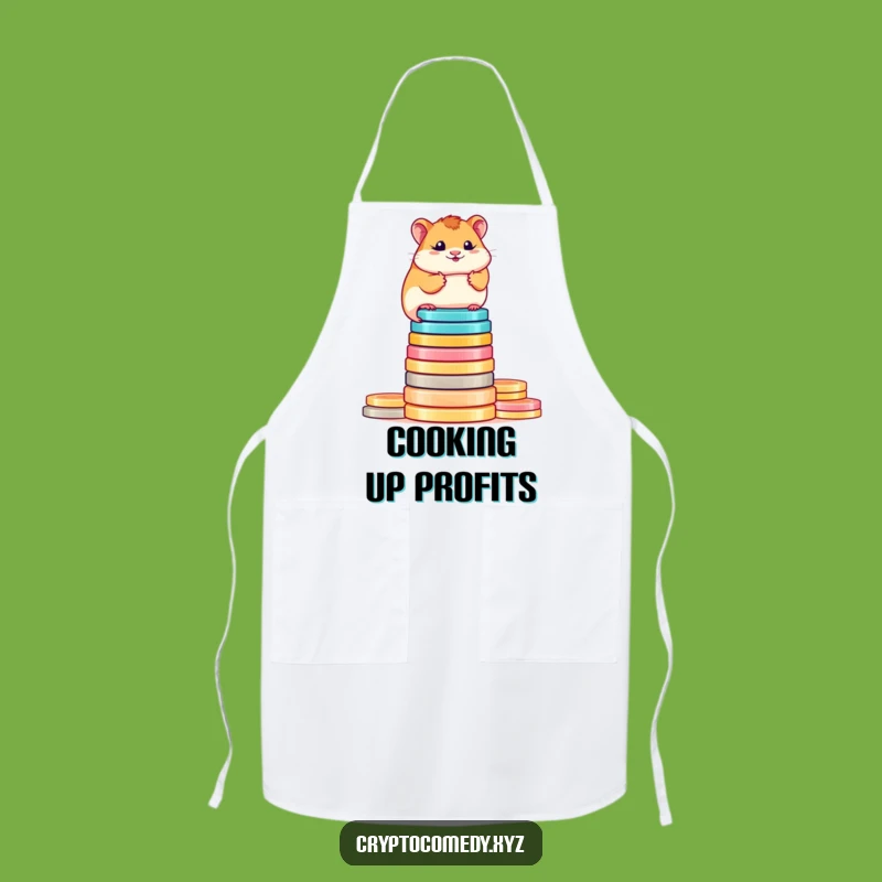 Funny Hamster Crypto Apron - Chef's Hilarious Coin Balancing Gift