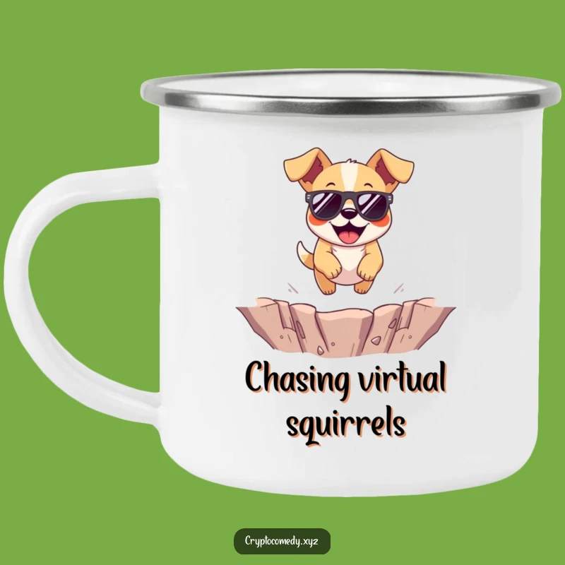 Funny Dog Sunglasses Camping Mug - Hilarious Outdoor Gift for Adventurous Pups
