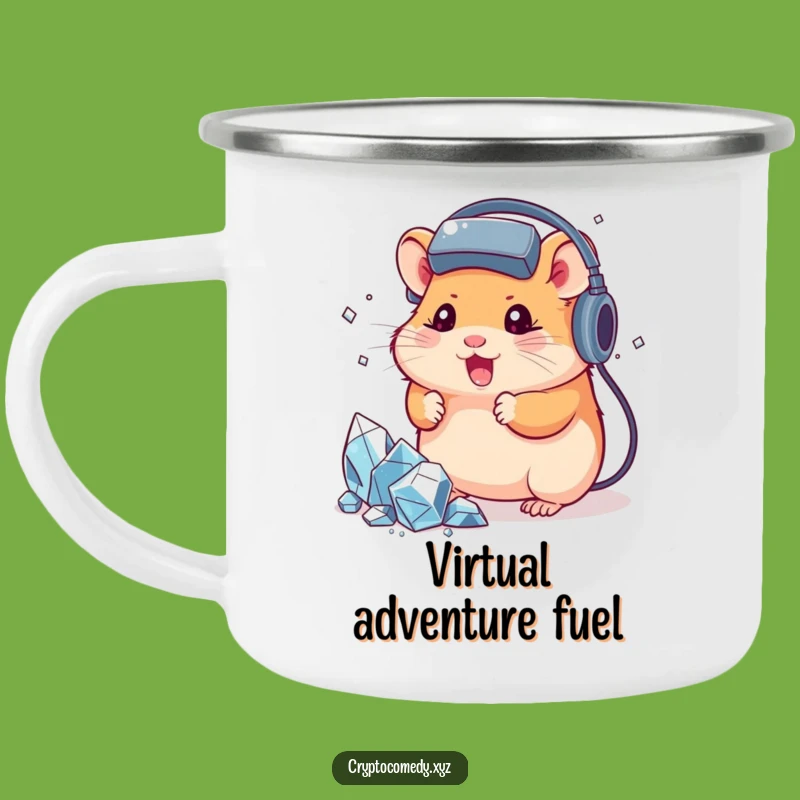 Funny Hamster Camping Mug: Gamer Crypto Miner Outdoor Funny Gift