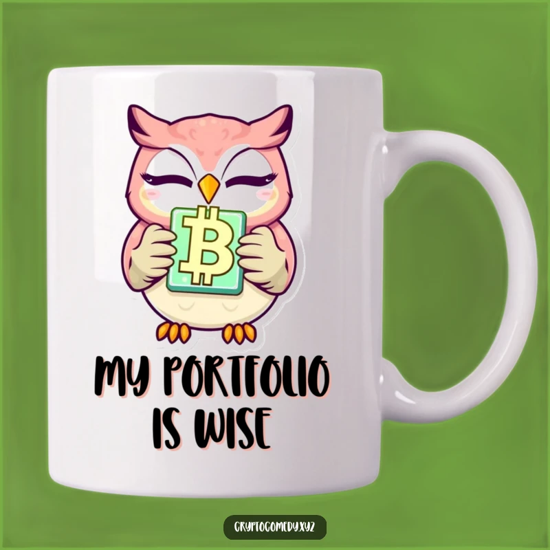 Funny Winking Owl Crypto Mug - A Hilarious Blockchain Gift for Tech Lovers