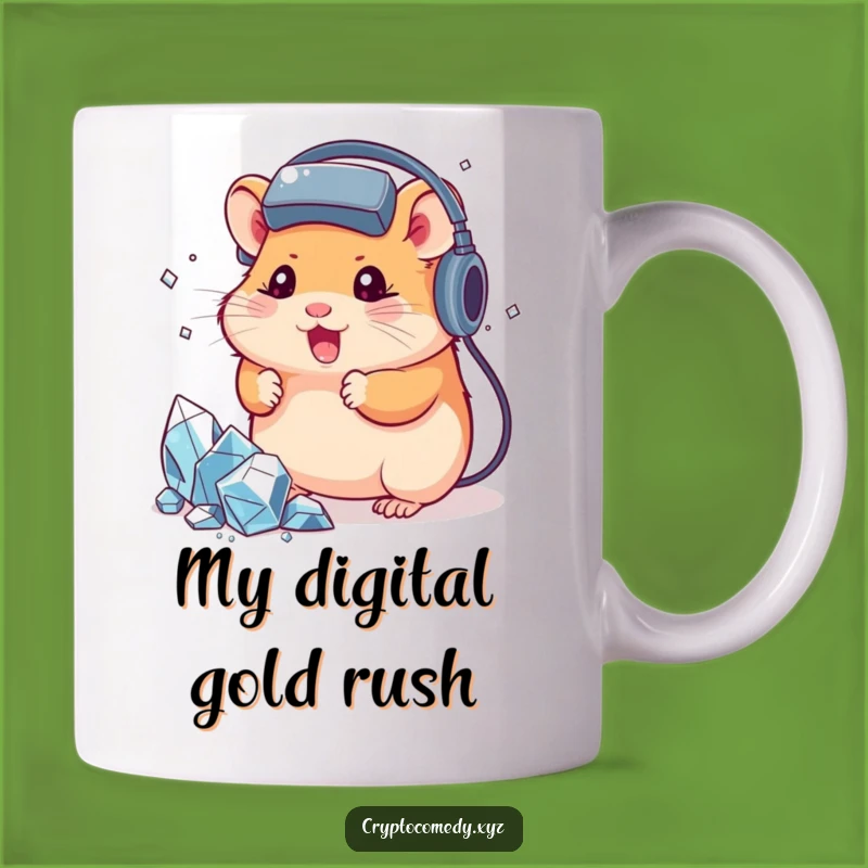 Funny Hamster Gamer Mug: Determined Miner Crypto Enthusiast Funny Gift