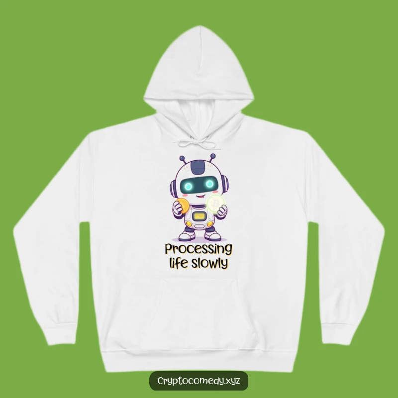 Funny Robot Coin Hoodie - Cozy and Hilarious Tech Apparel Gift