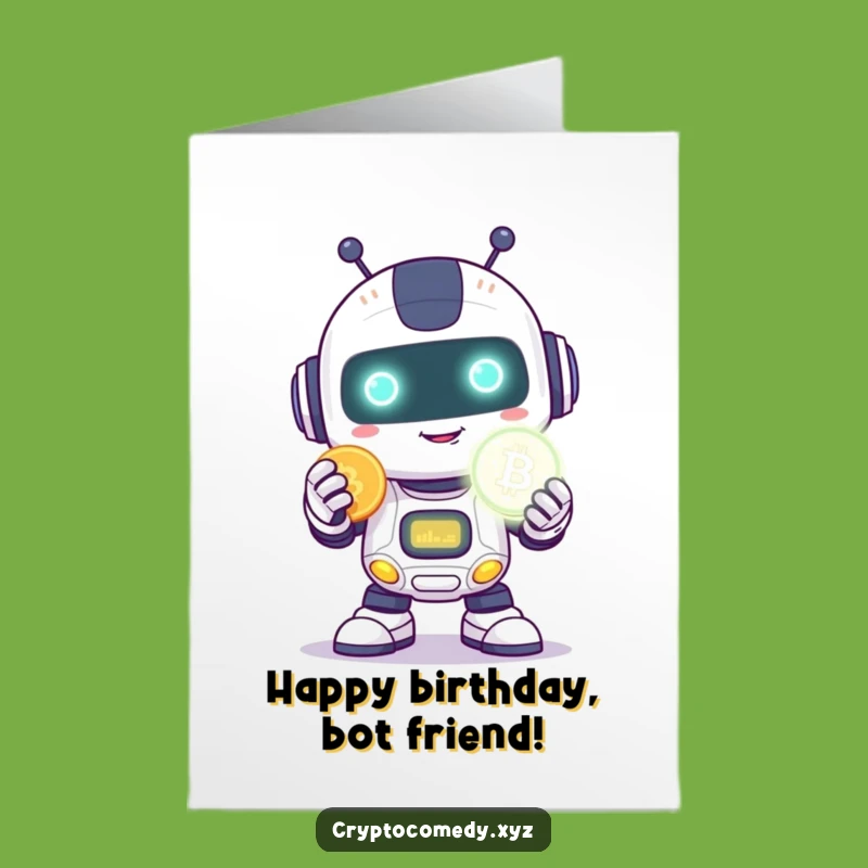 Free Printable Funny Robot Birthday Card - Shy Techie Downloadable Gift