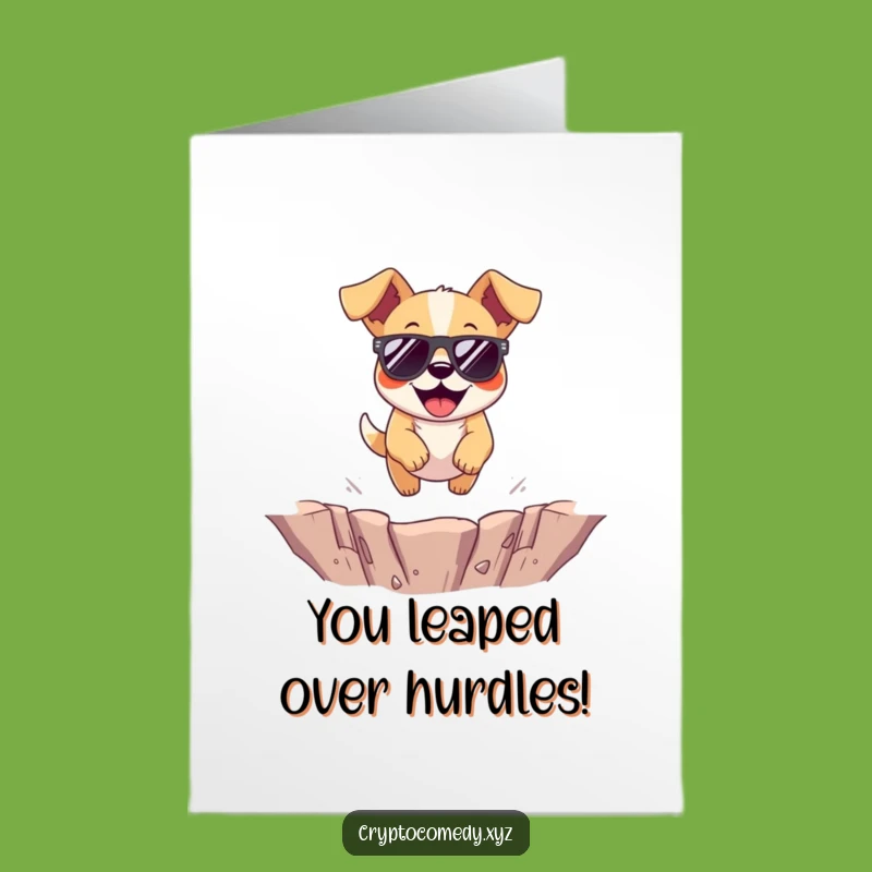 Free Printable Funny Dog Congrats Card - Sunglasses Pup Downloadable Success