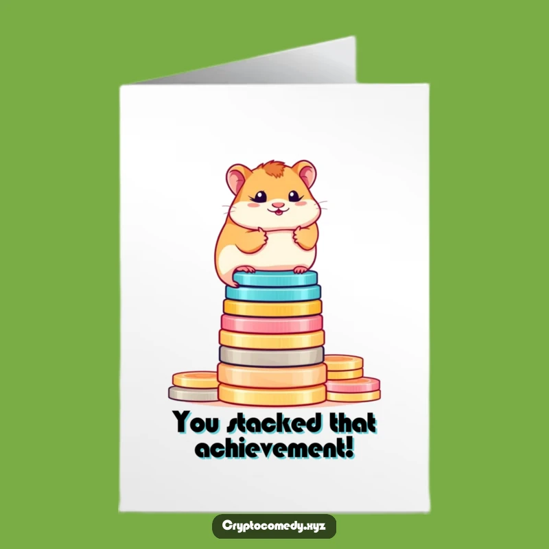 Free Printable Hamster Congratulations Card: Funny Finance Humor Downloadable Gift