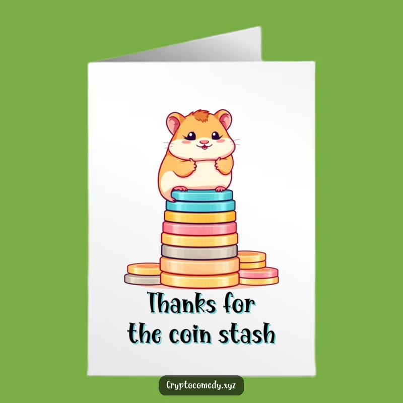 Free Printable Hamster Thank You Card: Cute Saver Humor Downloadable Gift
