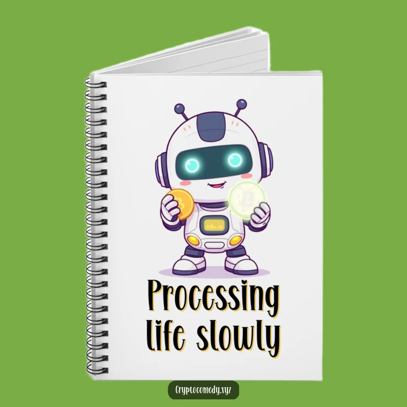 Funny Robot Coin Notebook - Hilarious Journal for Techies and Coders
