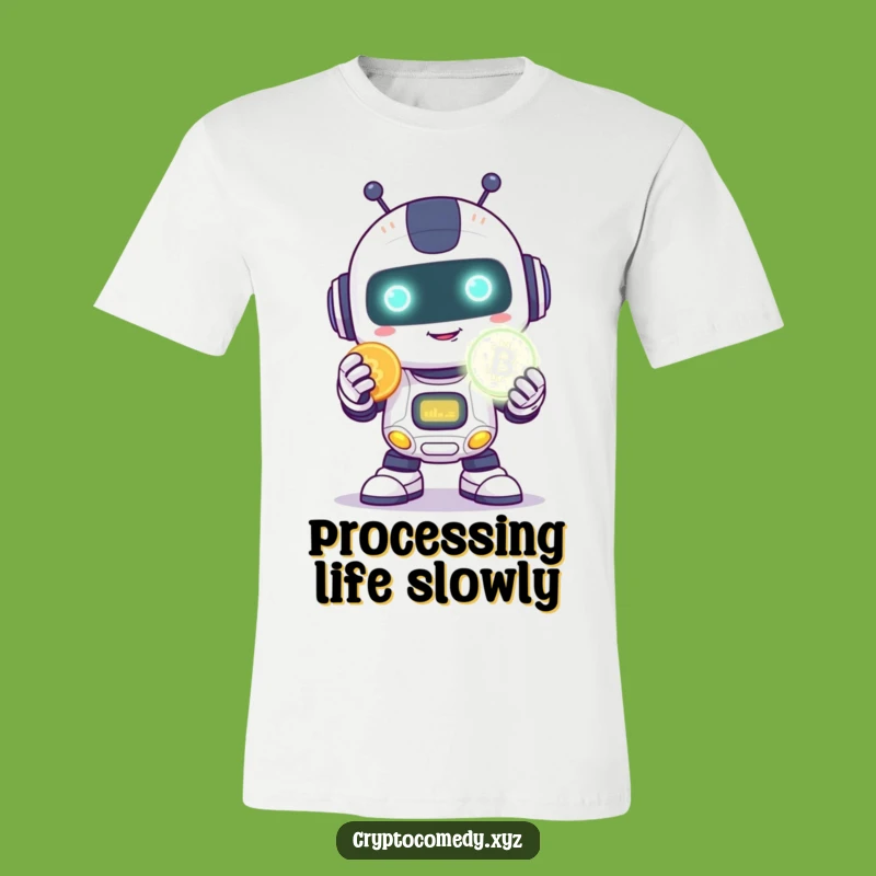 Funny Robot Coin T-Shirt - Hilarious Tech Apparel and Cyber Gift