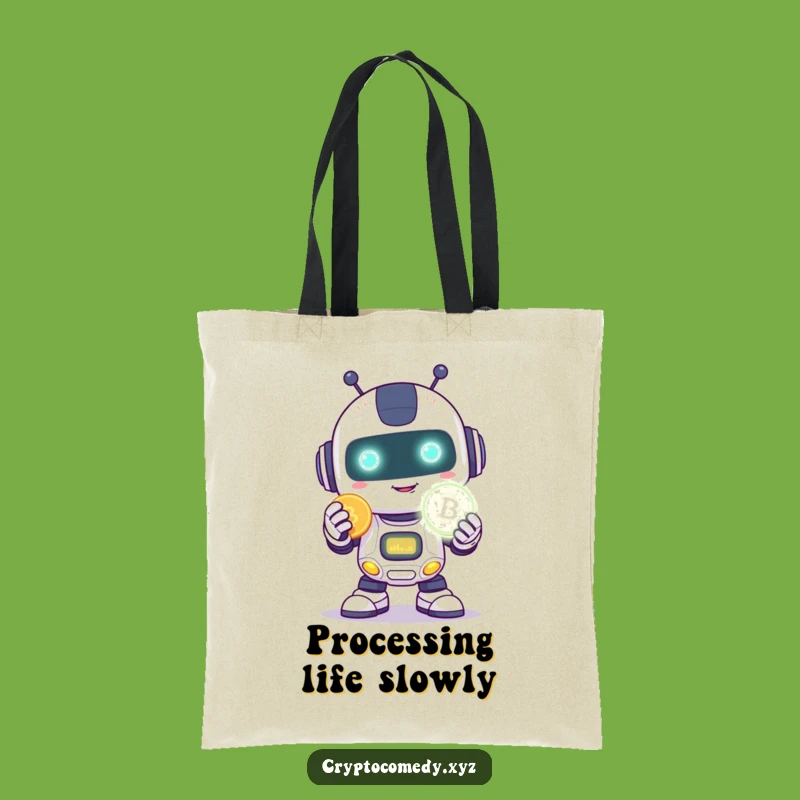 Funny Robot Coin Tote Bag - Hilarious Accessory for Tech Lovers
